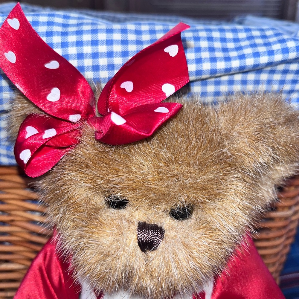 Sweetie Pie Teddy Bear with Red and White Dress - Picture 4 of 8